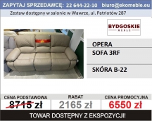 BYDGOSKIE MEBLE - OPERA - SOFA 3RF SKÓRA B-22
